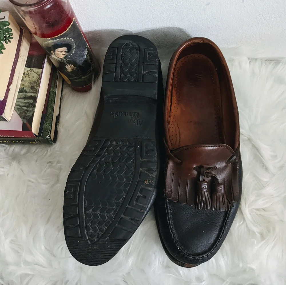 Allen Edmonds Leather Nashua Slip On Loafers Shoes 10